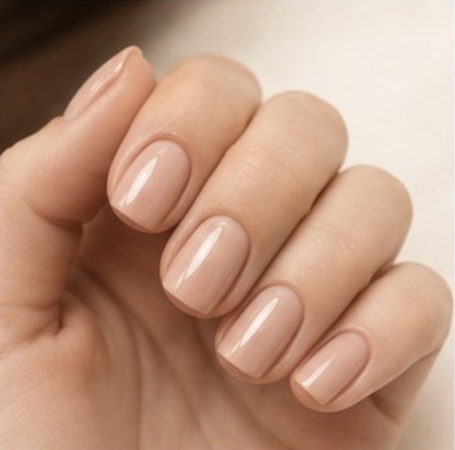 Manicuría con esmalte común OPI